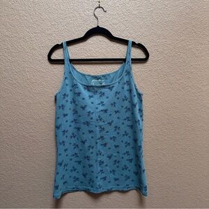 Eddie Bauer Blue Fitted Camisole Top | size large